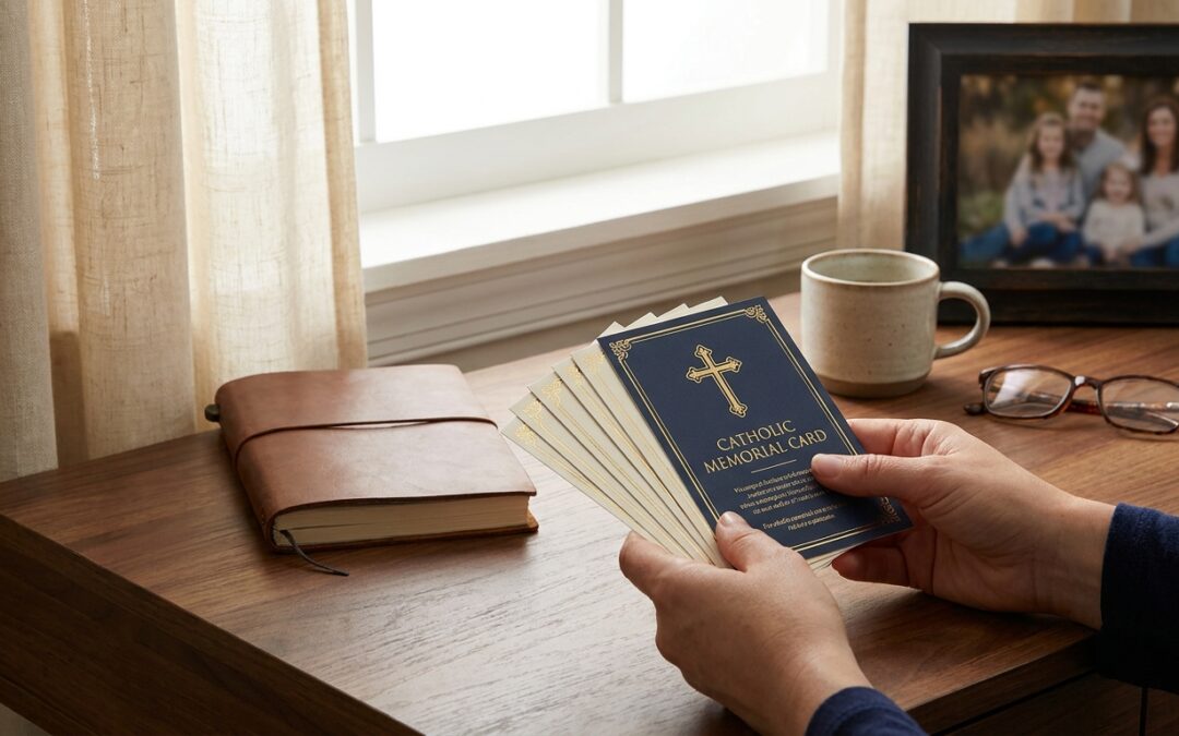 Services For Printing Custom Catholic Memorial Prayer Cards.